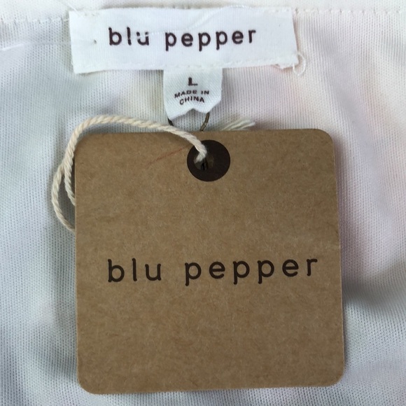 BLU PEPPER FLORAL RUFFLE HALTER MIDI DRESS SIZE L - Picture 11 of 13